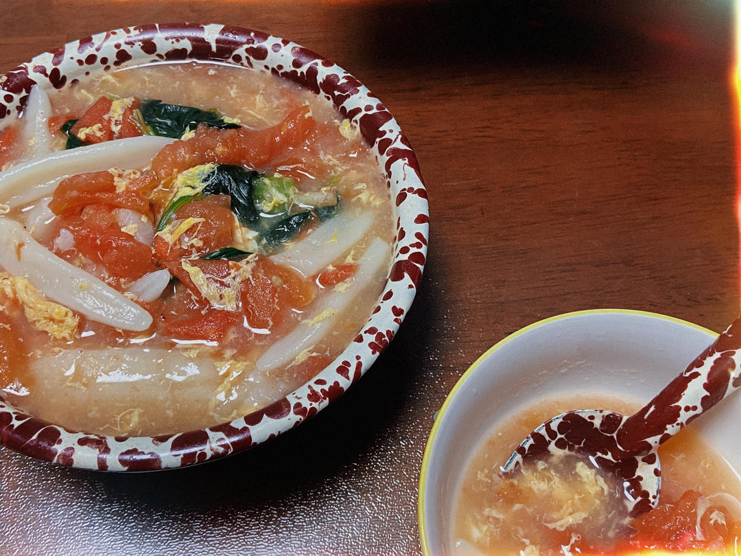一人食鸡蛋面疙瘩汤(无油版)