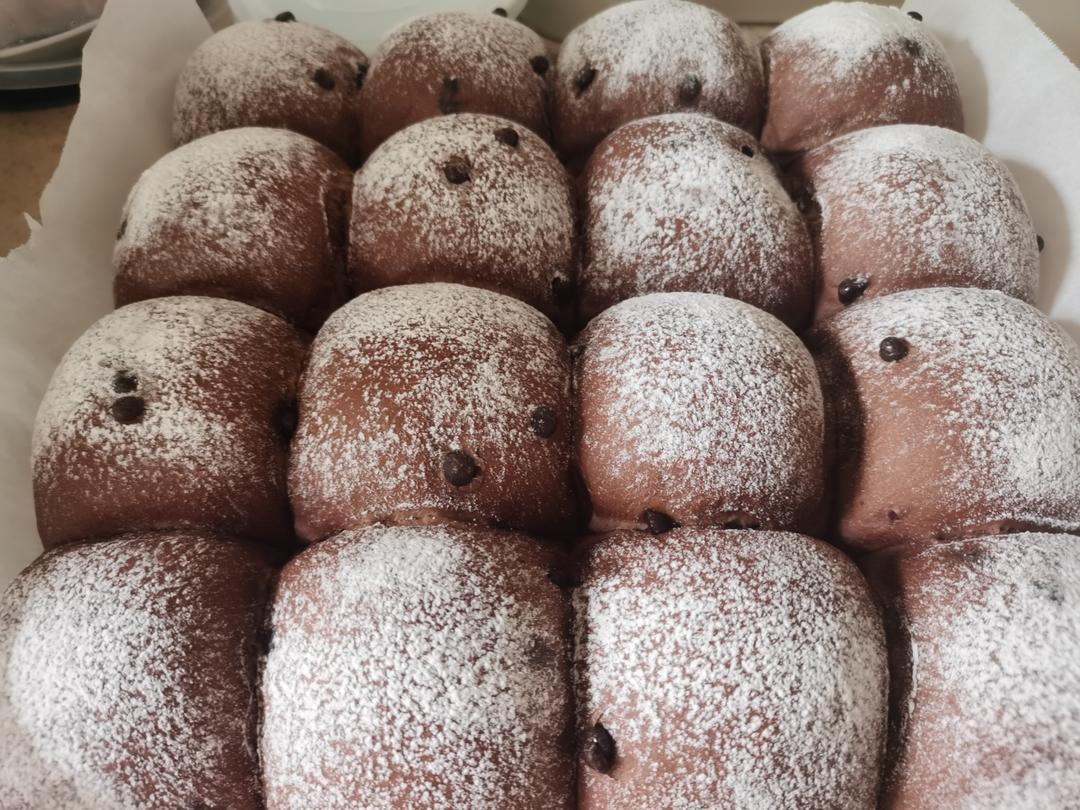 双重巧克力爆浆小餐包