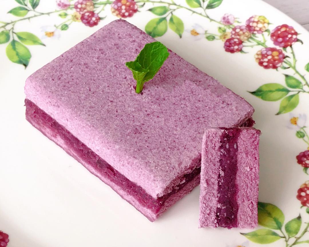 紫薯夹馅松糕--宝宝辅食