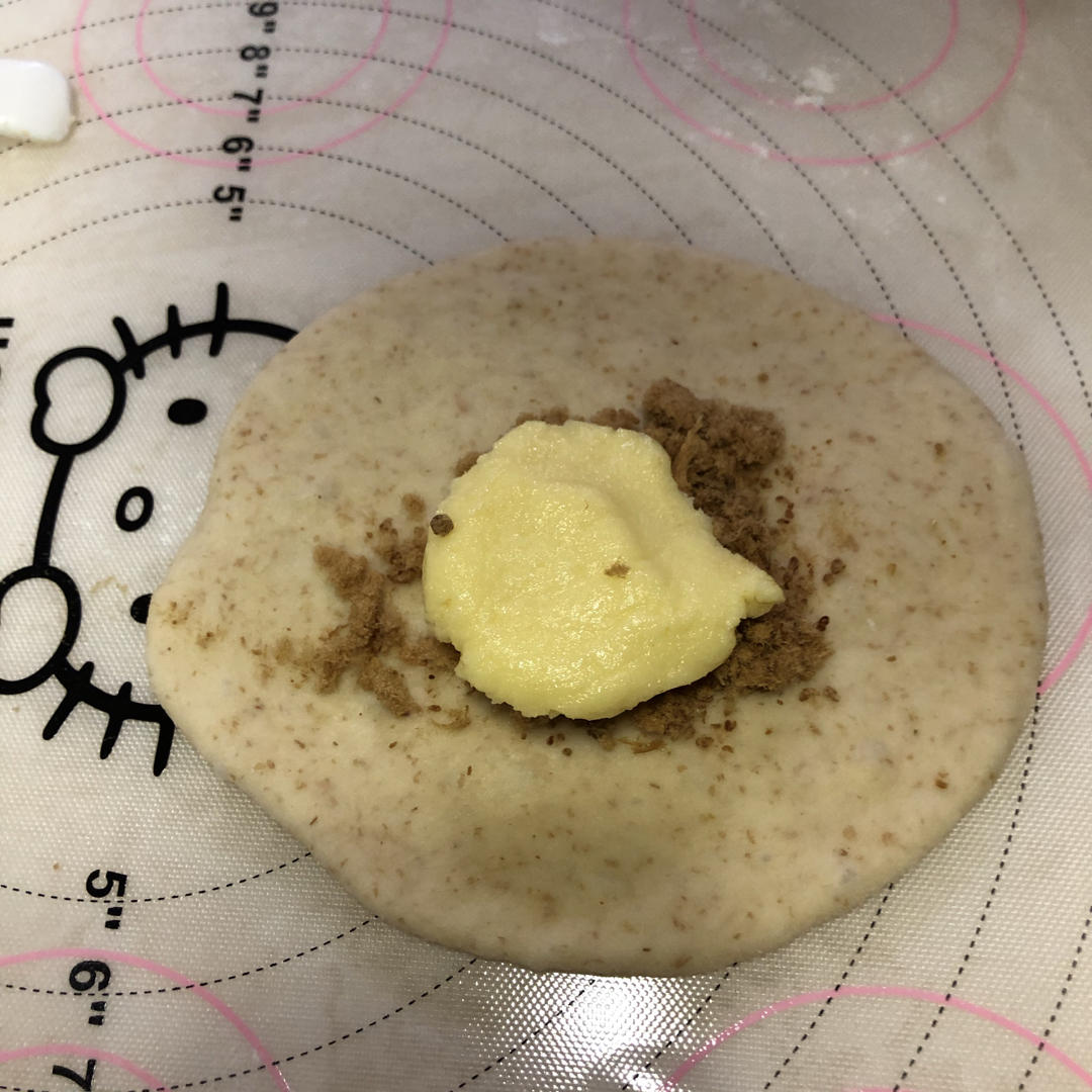 金沙板栗麻薯肉松酥皮月饼【9月北鼎烤箱食谱】