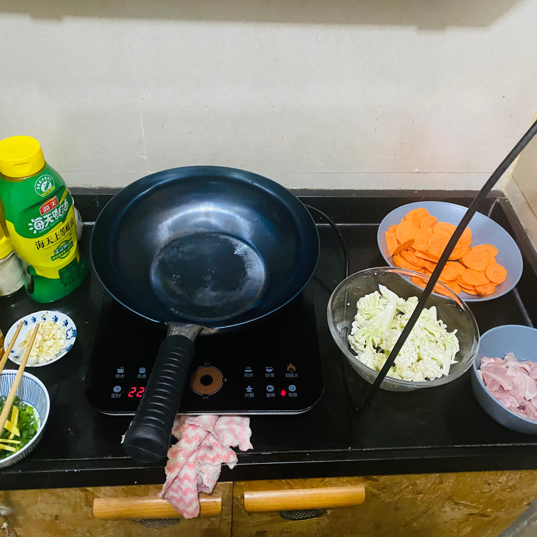 家常素炒菜花，清脆！