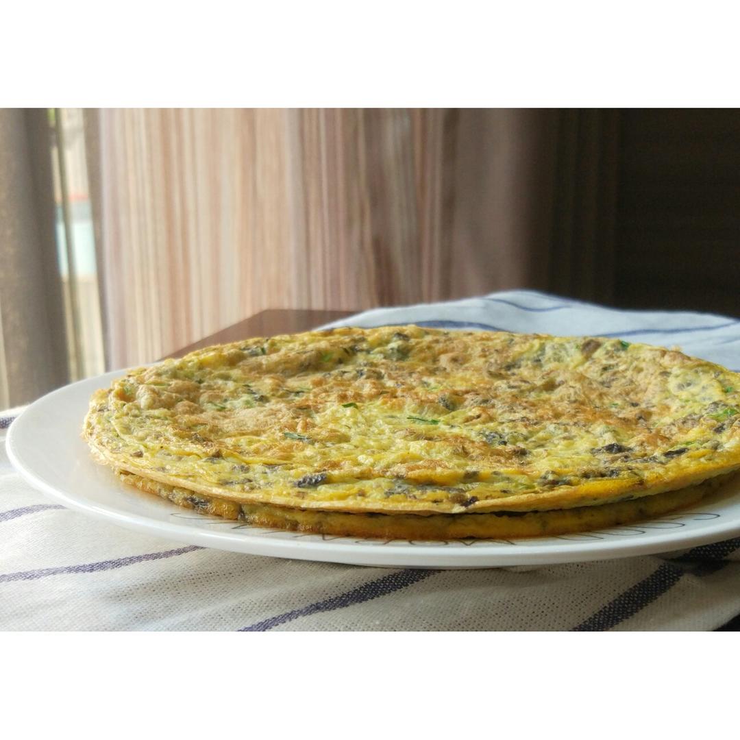 做的紫菜煎蛋饼