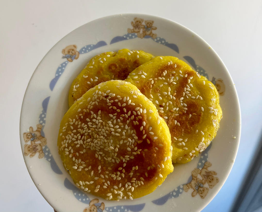 豆沙南瓜糯米饼(外酥里嫩)