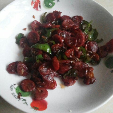 青椒炒香肠