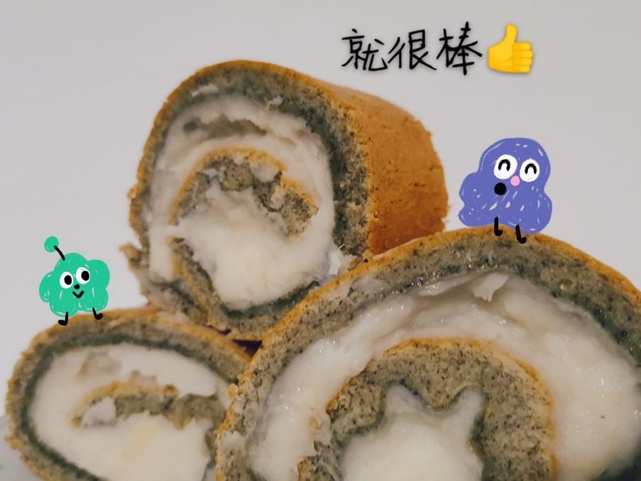 😁低卡芝麻山药蛋糕卷