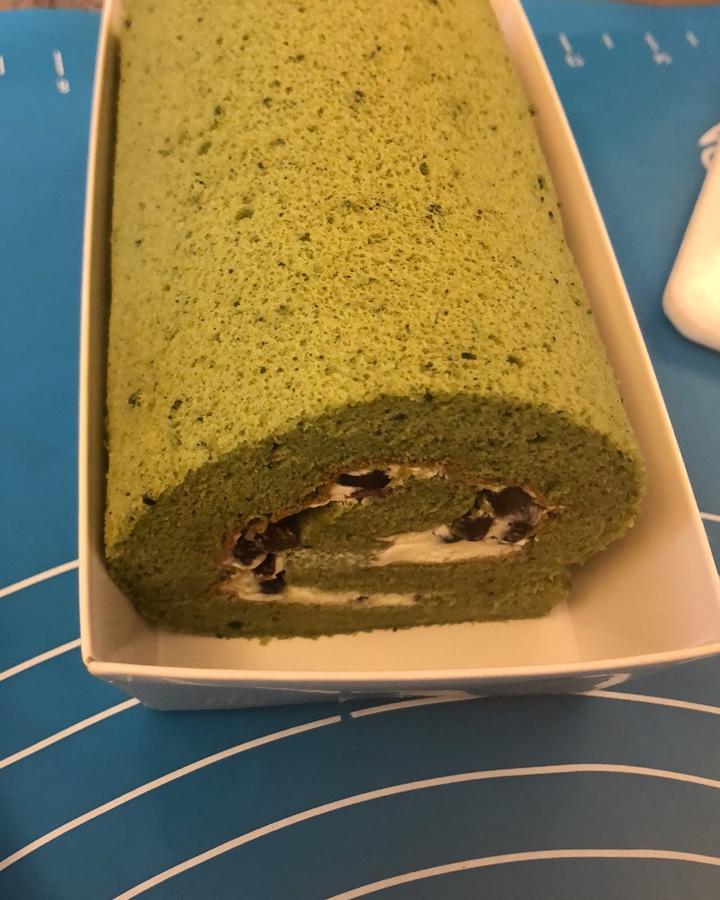 抹茶红豆蛋糕卷