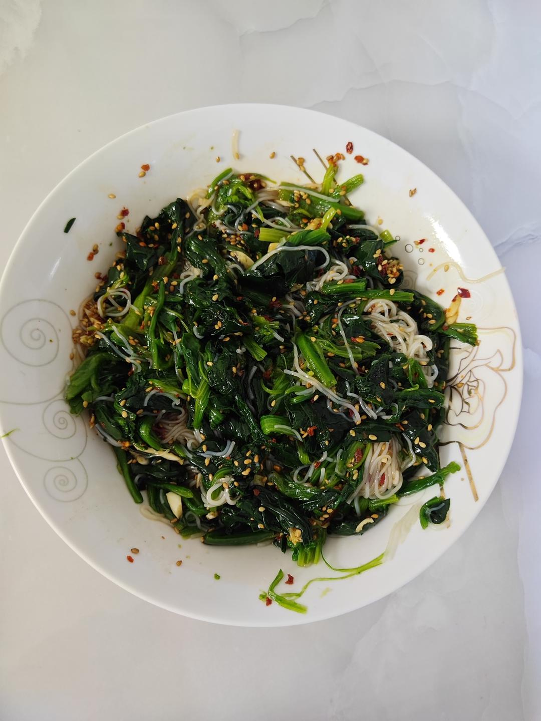 超级下饭菜-菠菜拌粉丝
