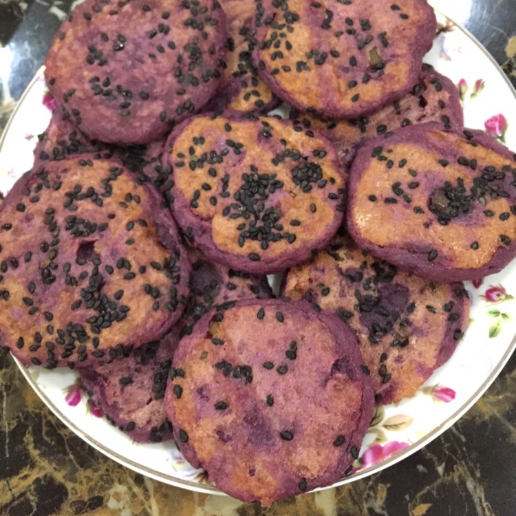 紫薯芝香糯米饼