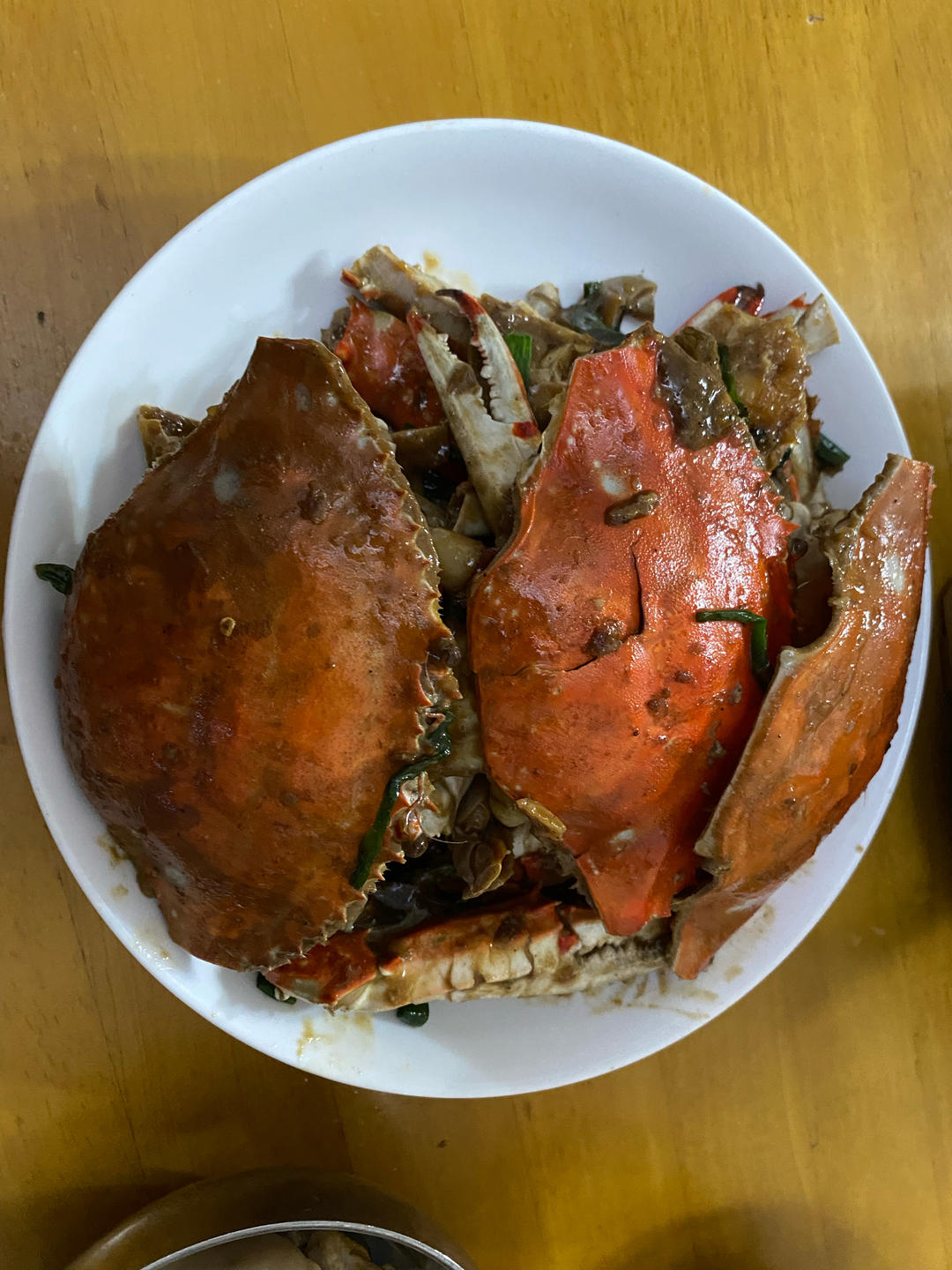 葱姜炒梭子蟹（very easy）