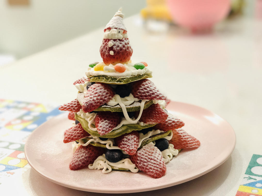 免烤箱❗️高颜值巨好吃的圣诞树松饼蛋糕🎄手把手教你做，让我们一起快乐过圣诞。