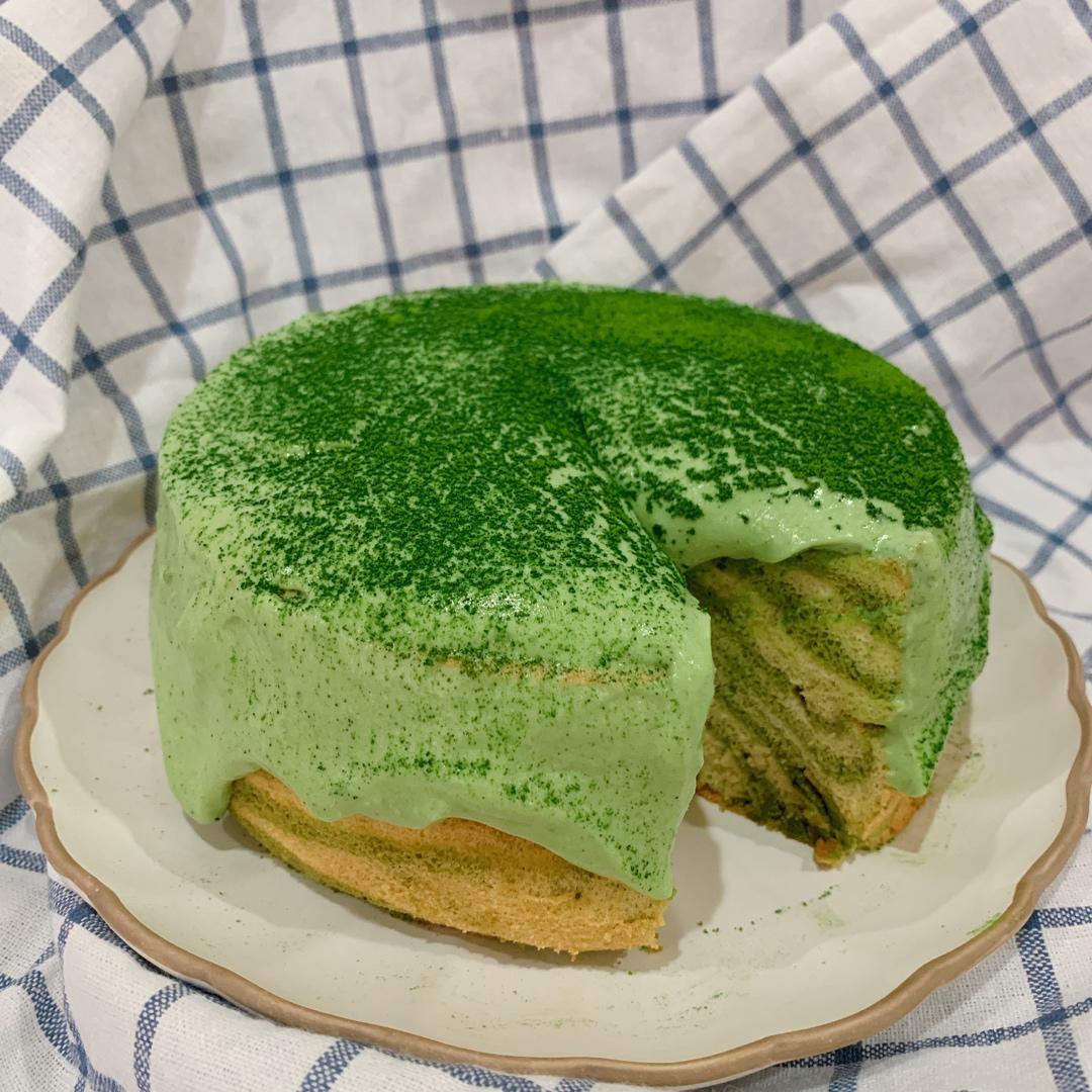 绿斑马戚风蛋糕