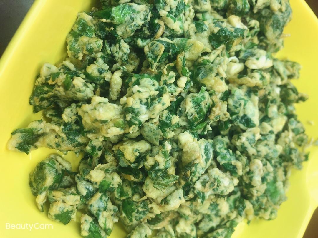 小婷食光🔆芹菜叶炒鸡蛋