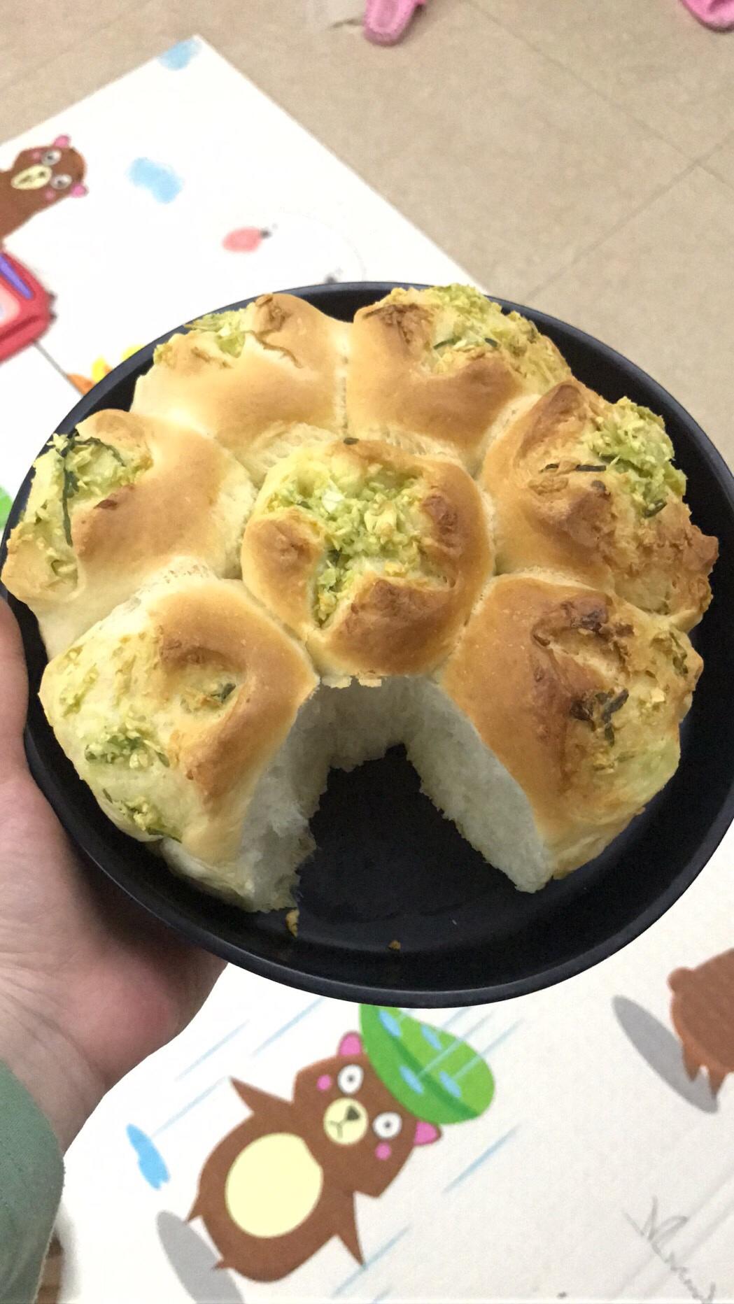 超级松软蒜香面包的做法