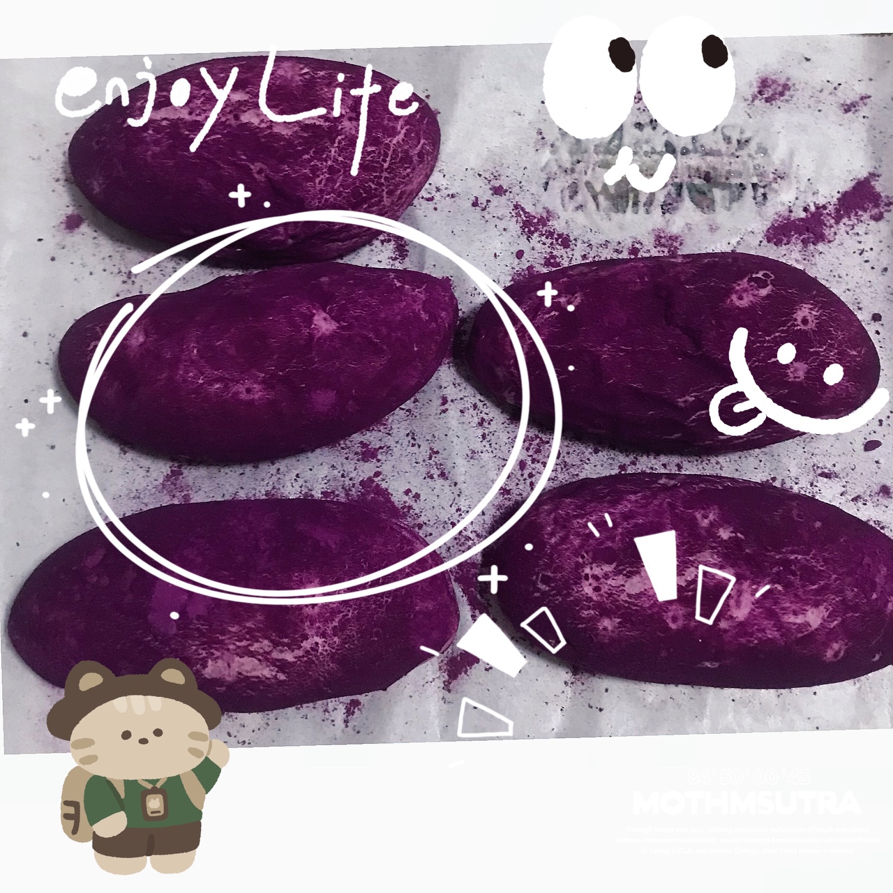 一次发酵低糖无黄油儿童紫薯面包的做法