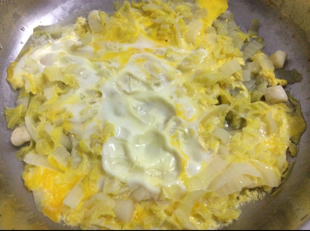 素赛螃蟹----干贝白菜滑蛋