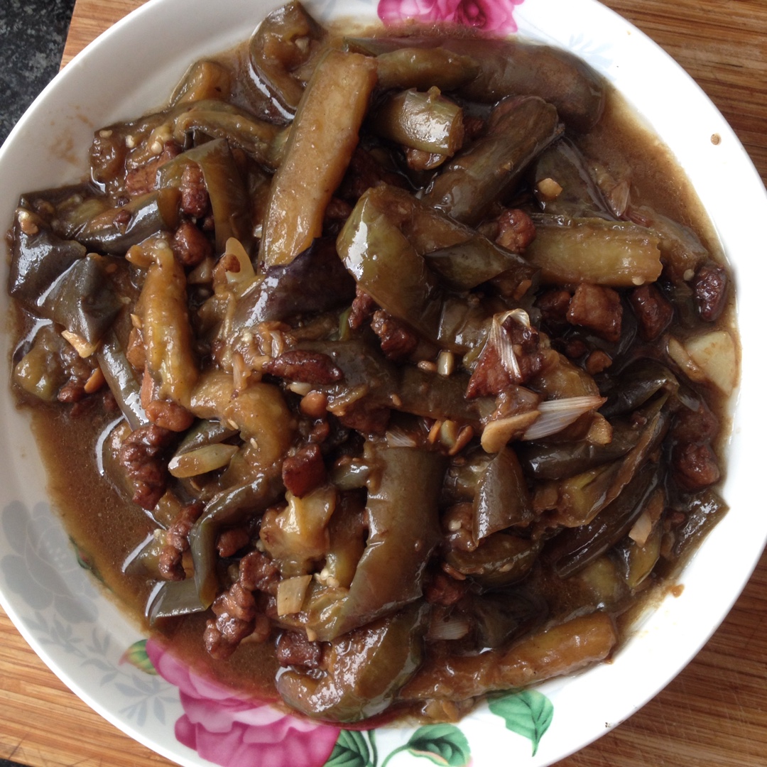 酱爆肉末茄子