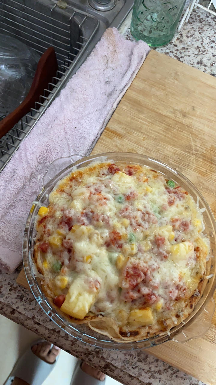 手抓饼披萨（微波炉）