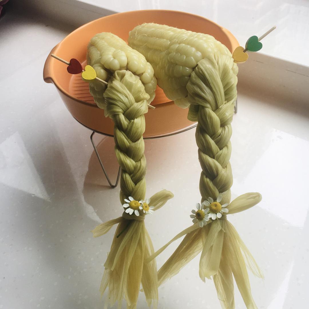 一起来给玉米编辫子的做法