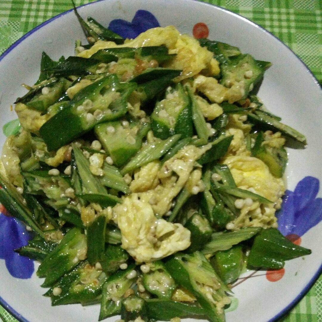 秋葵炒鸡蛋