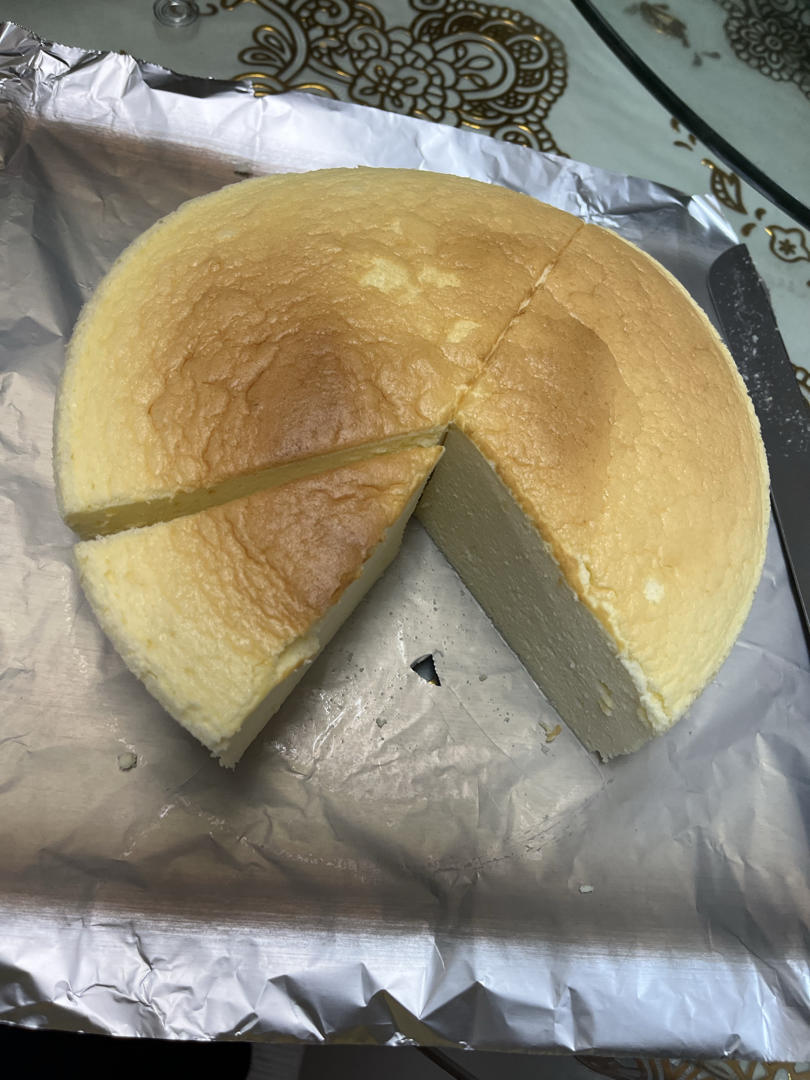 入口即化8寸轻芝士蛋糕(6寸轻乳酪蛋糕材料减半)新手也能做
