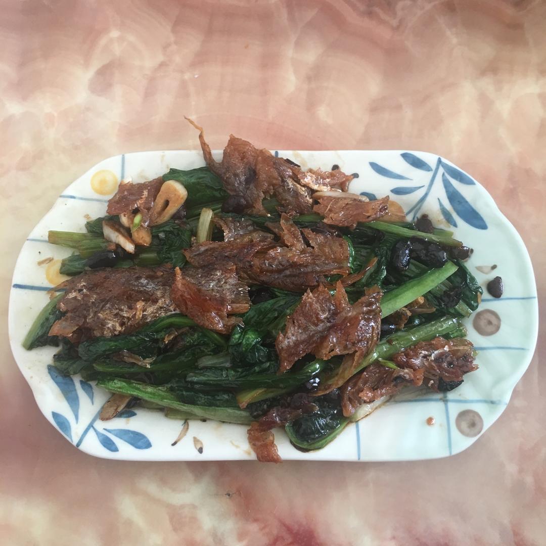 只需三个步骤成就的美味～豆豉鲮鱼油麦菜