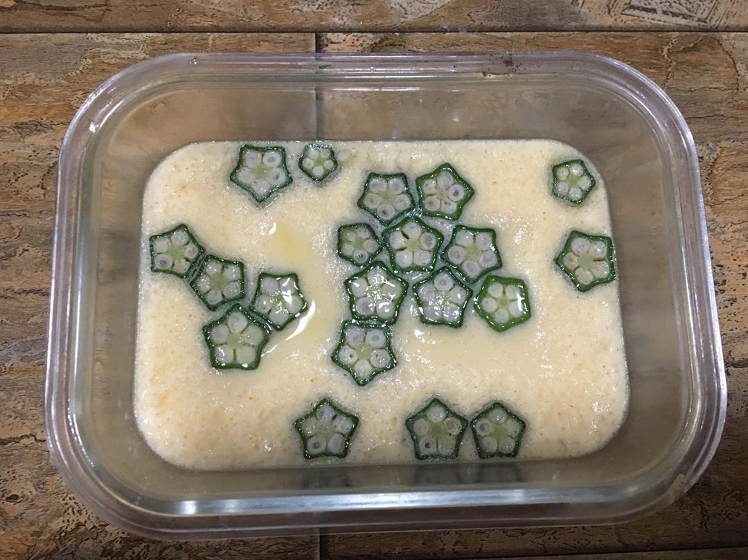 颜值控-做一朵开在碗里的花秋葵蒸水蛋