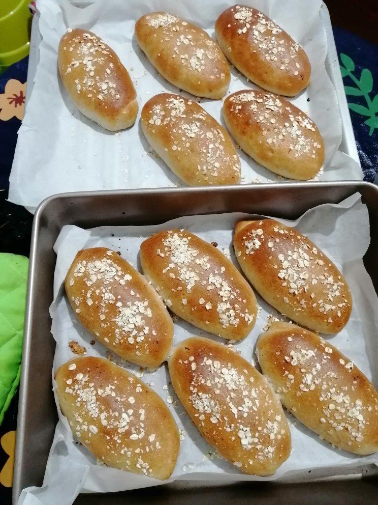 超软全麦咸蛋黄肉松面包-中种法