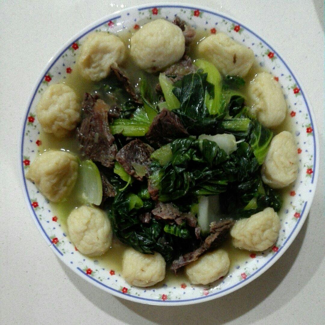 青菜烩牛肉
