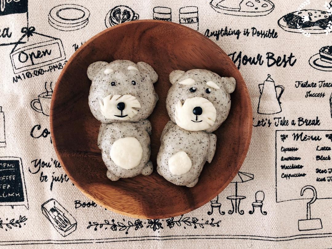 卡通馒头（雪纳瑞小狗）--原创