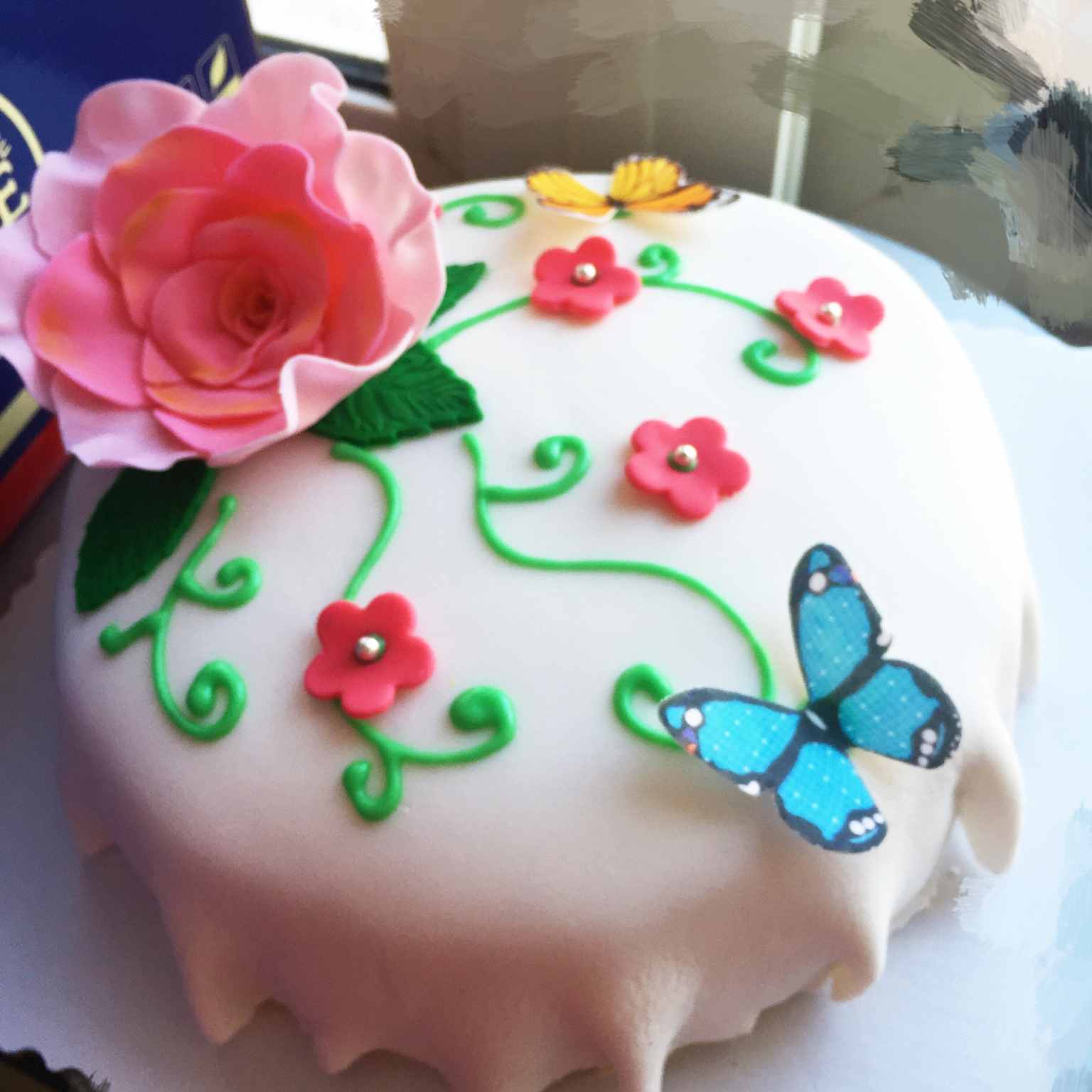 英伦古典玫瑰翻糖蛋糕