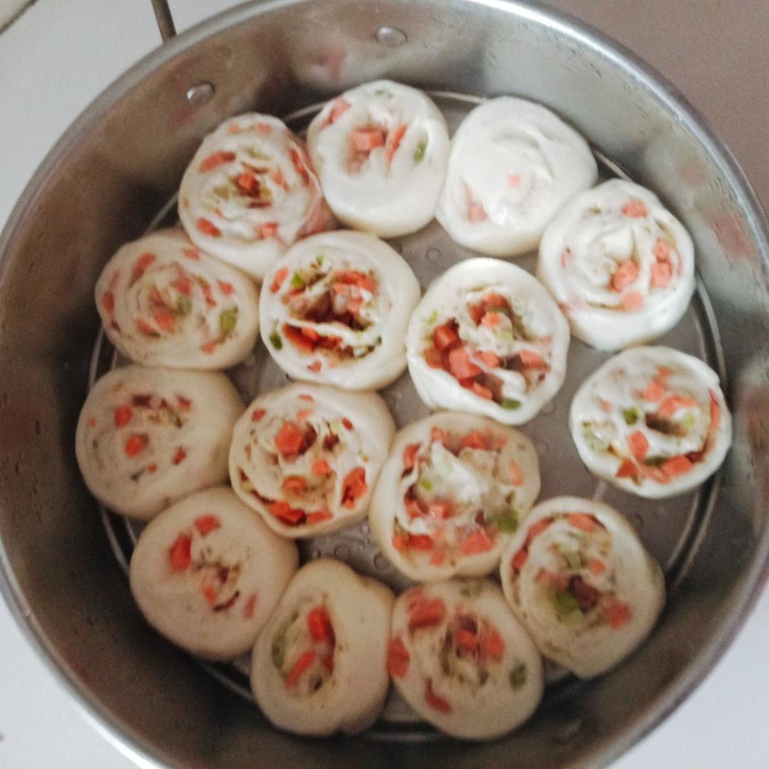 香葱火腿手撕馒头【压面机版】