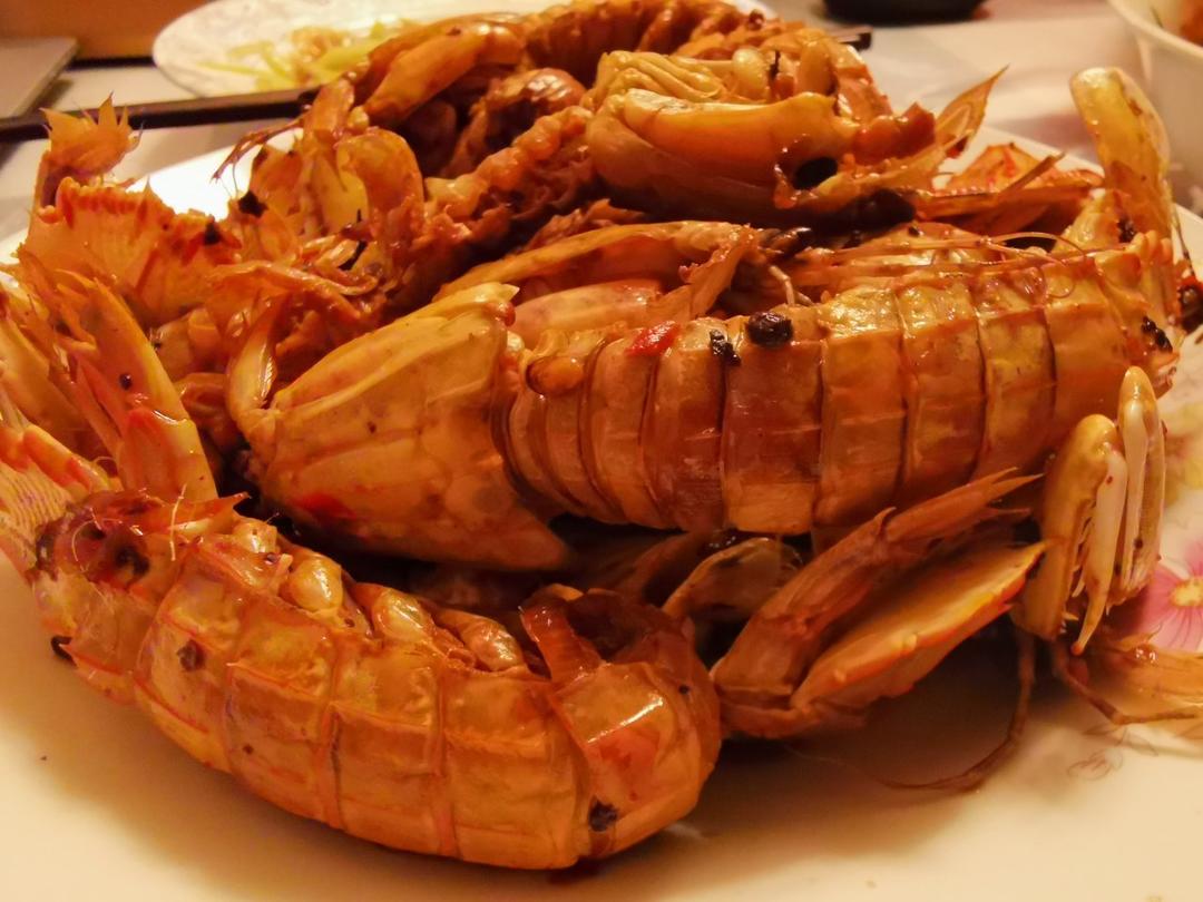 豆瓣酱炒皮皮虾
