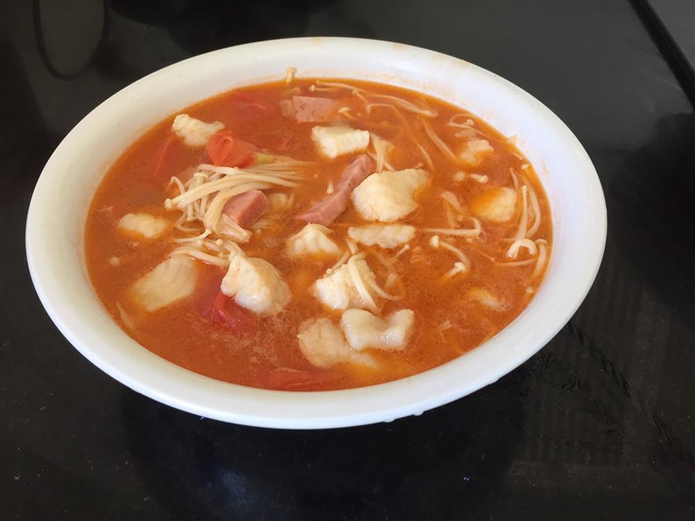 番茄金针菇巴沙鱼（龙利鱼）