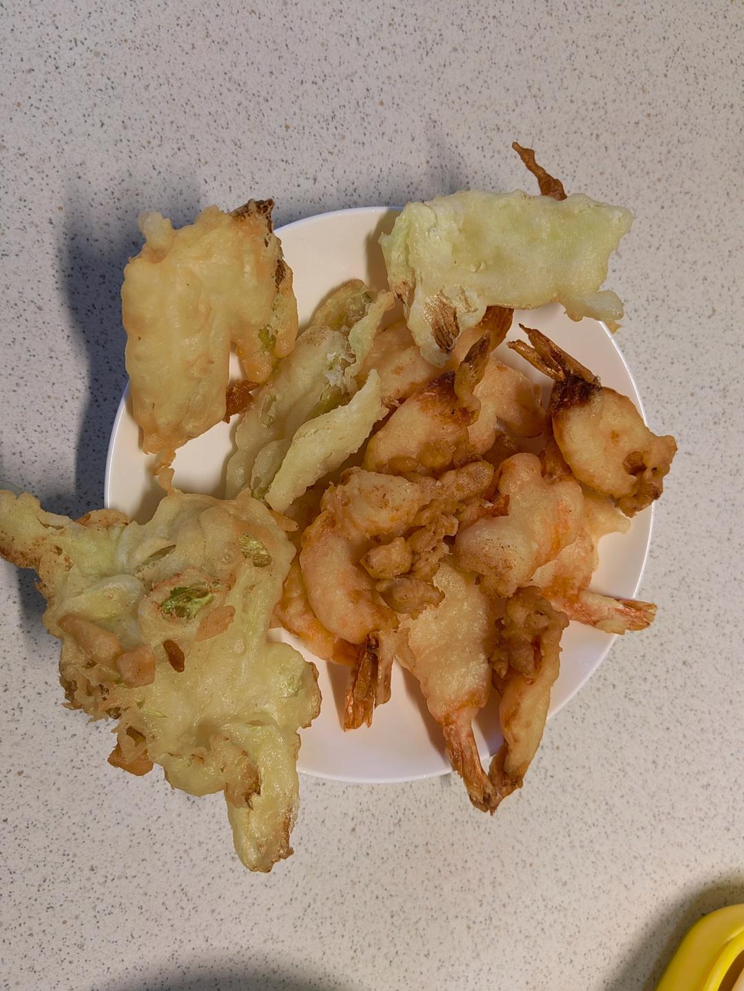 ㊙️炸日式天妇罗面糊的黄金比例✌️《炸天妇罗虾》《炸天妇罗南瓜》