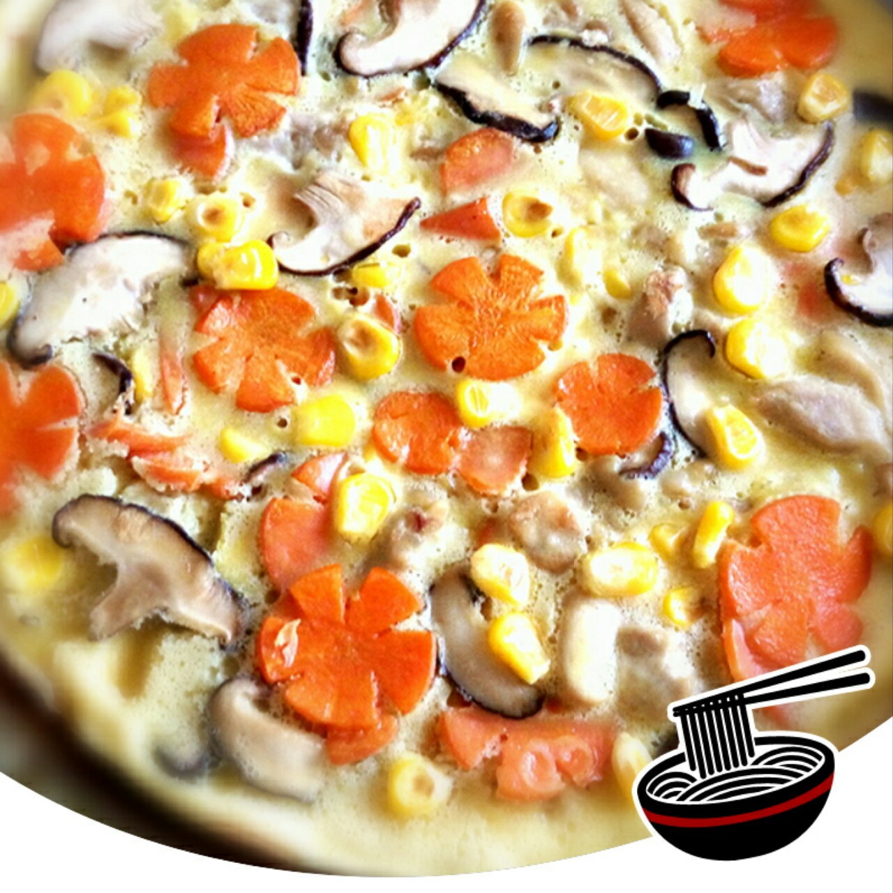 洋葱香菇鸡蛋饼