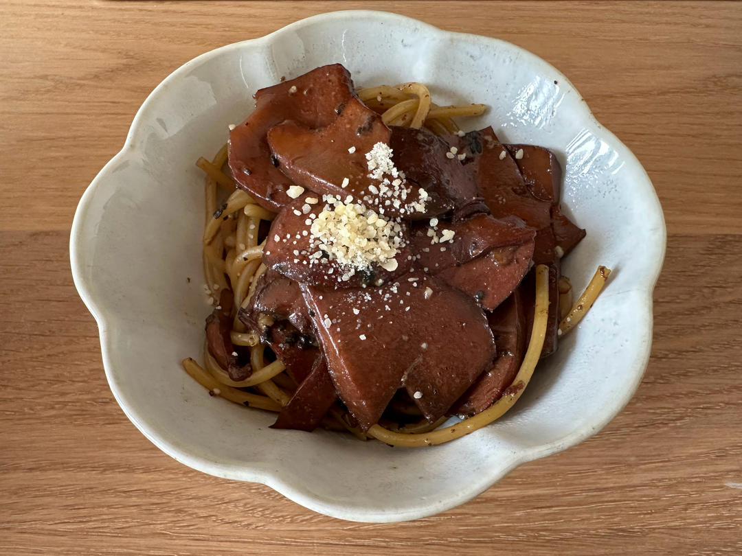 钱的味道：牛肝菌黑松露意面 Fettuccine with porcini mushroom and black truffle