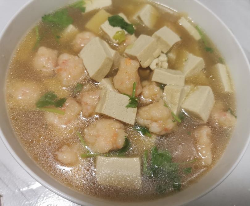 虾丸豆腐汤的做法