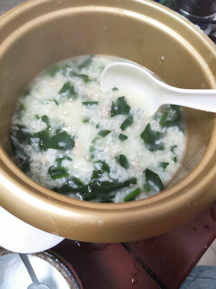 鸡肉青菜粥