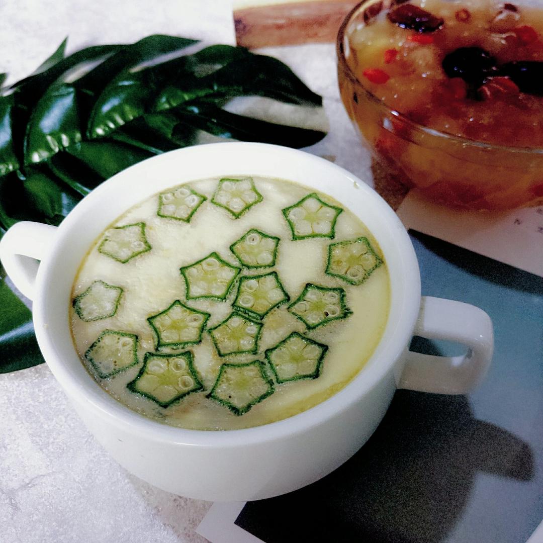 秋葵蒸蛋（简单营养快手）