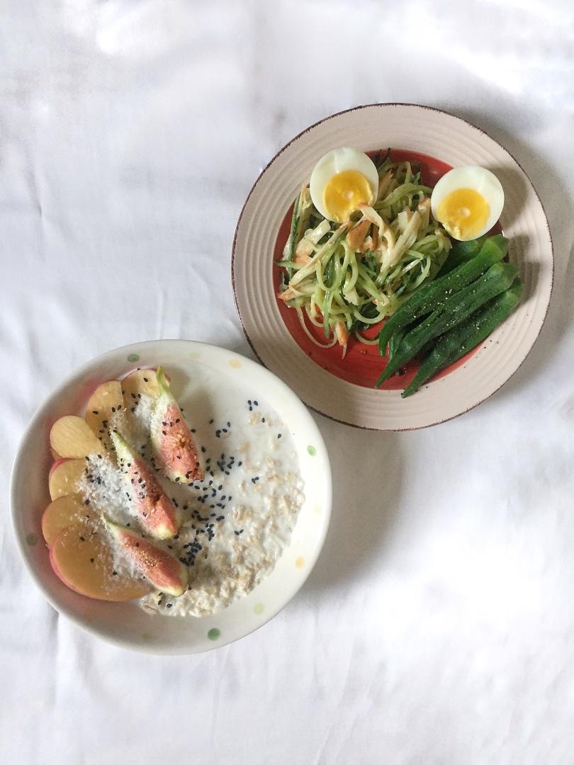 隔夜醪糟牛奶水果燕麦粥【轻卡甜品】