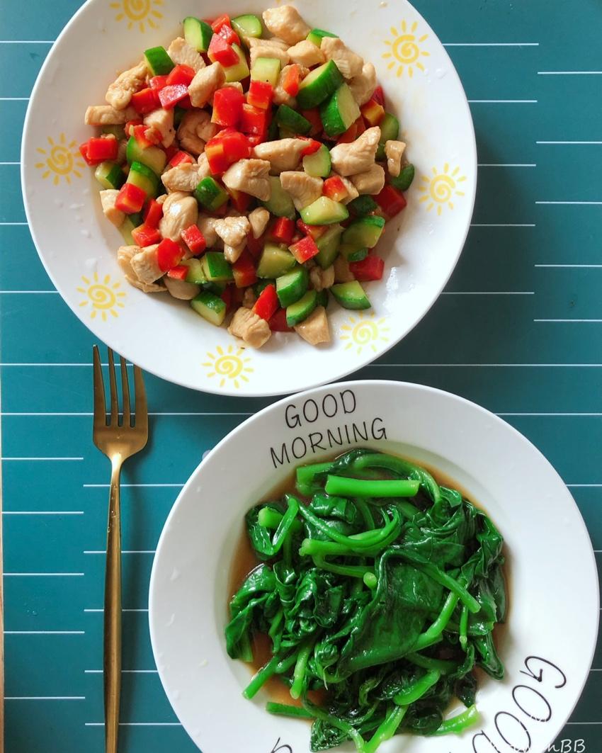 杂菇凉拌鸡胸肉丝减肥瘦身餐