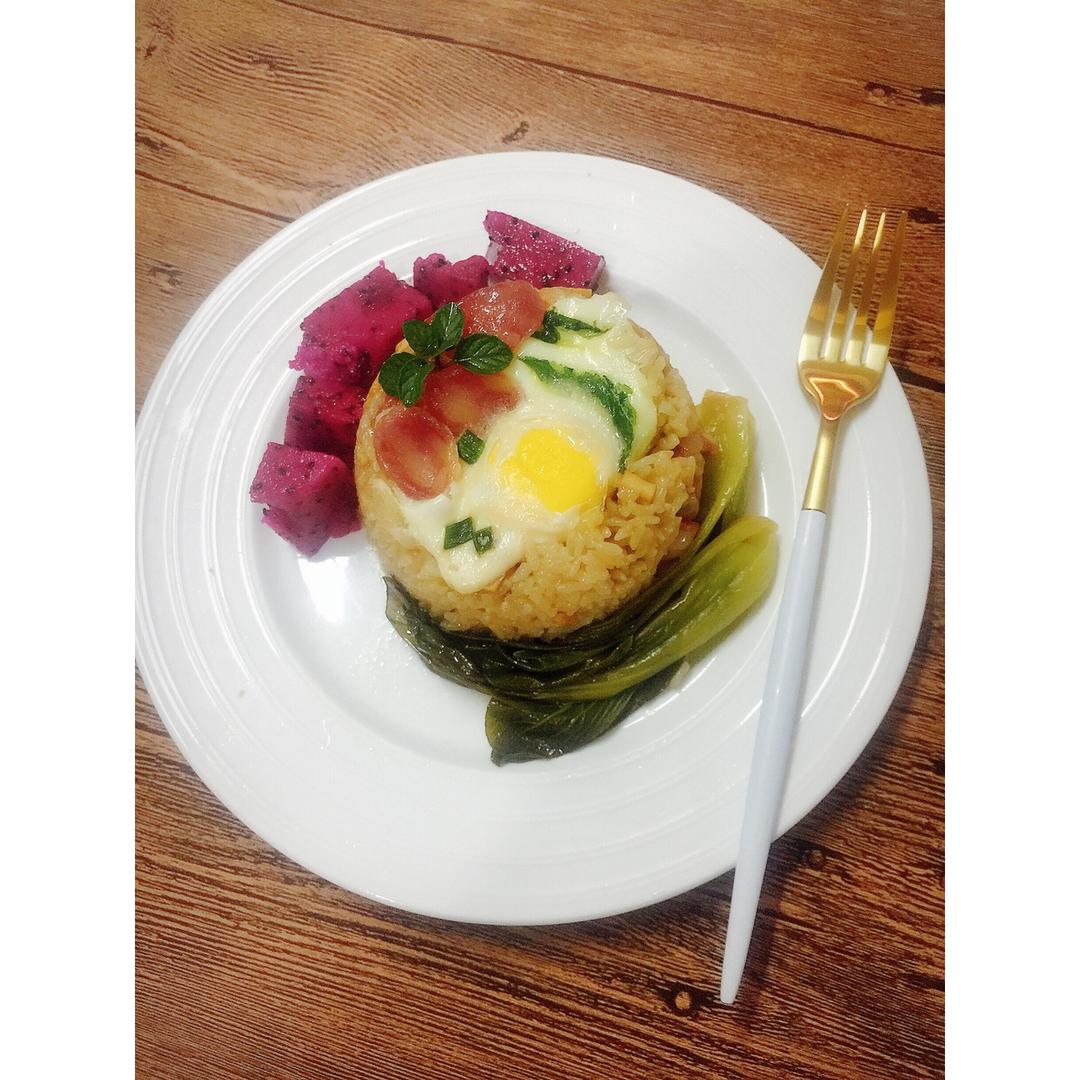 电饭锅版香菇腊肠饭