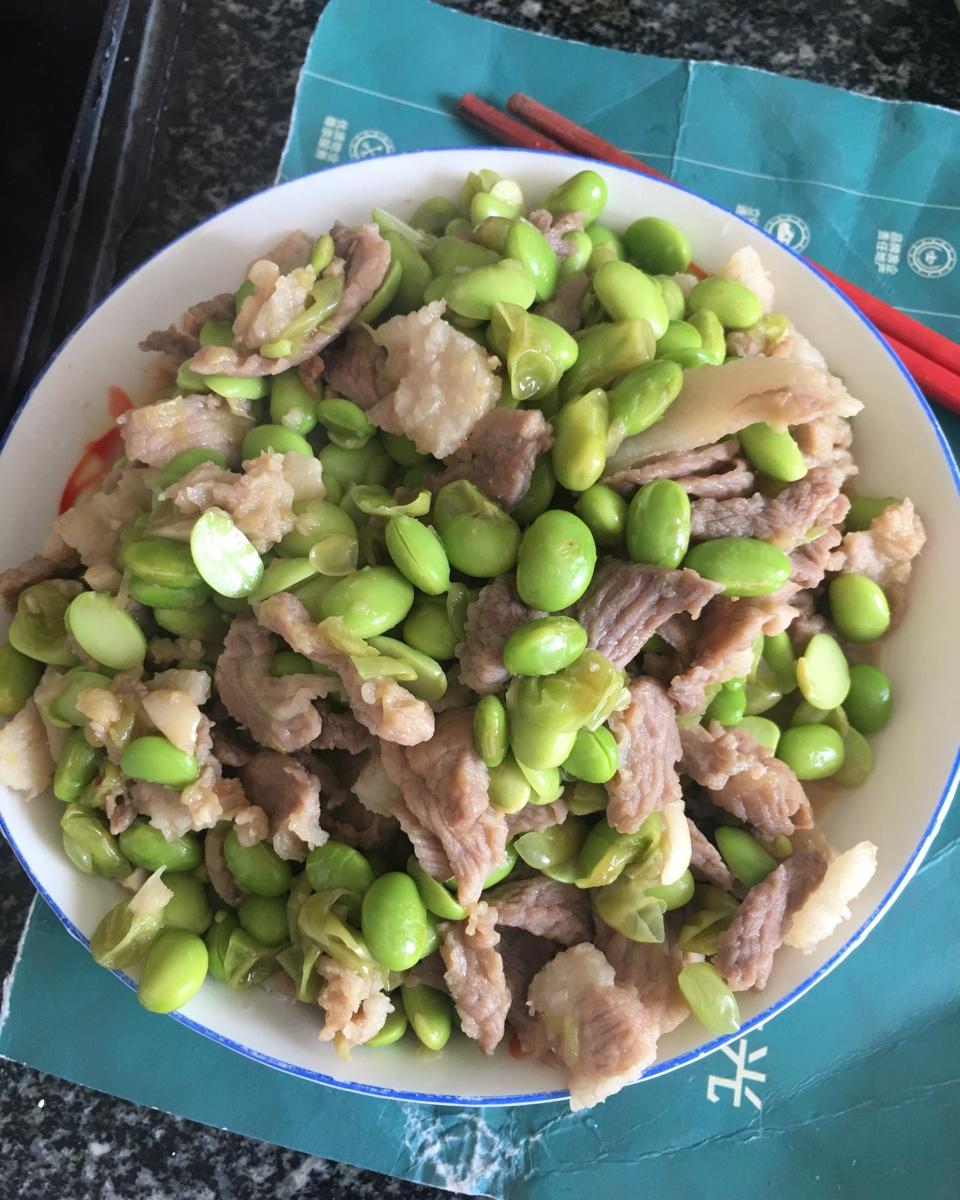 毛豆炒肉