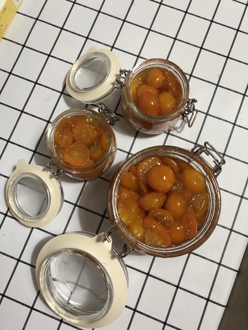 金桔酱润肺止咳化痰疗效好。金桔酱。