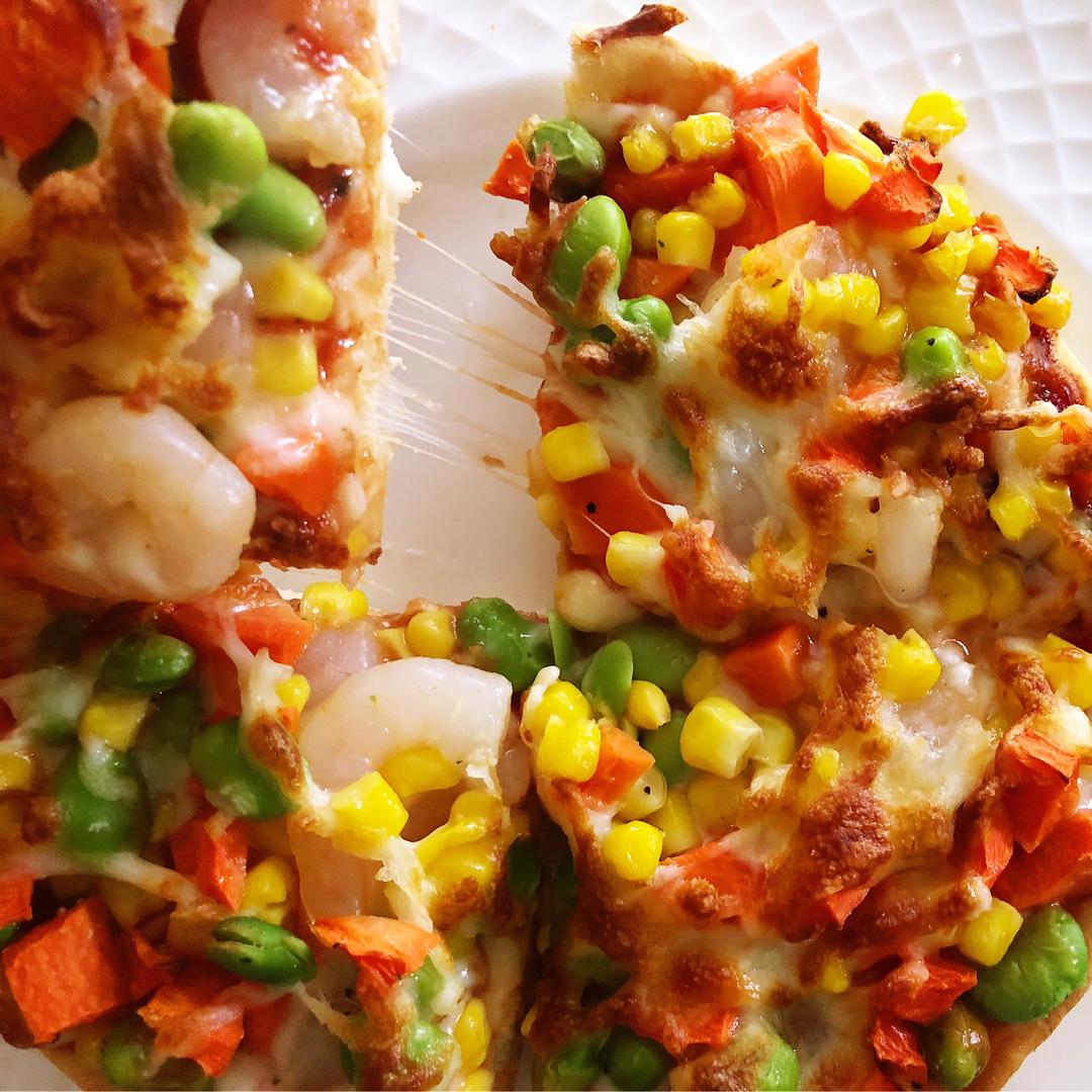 空气炸锅快手披萨(附省钱美味自制饼胚)