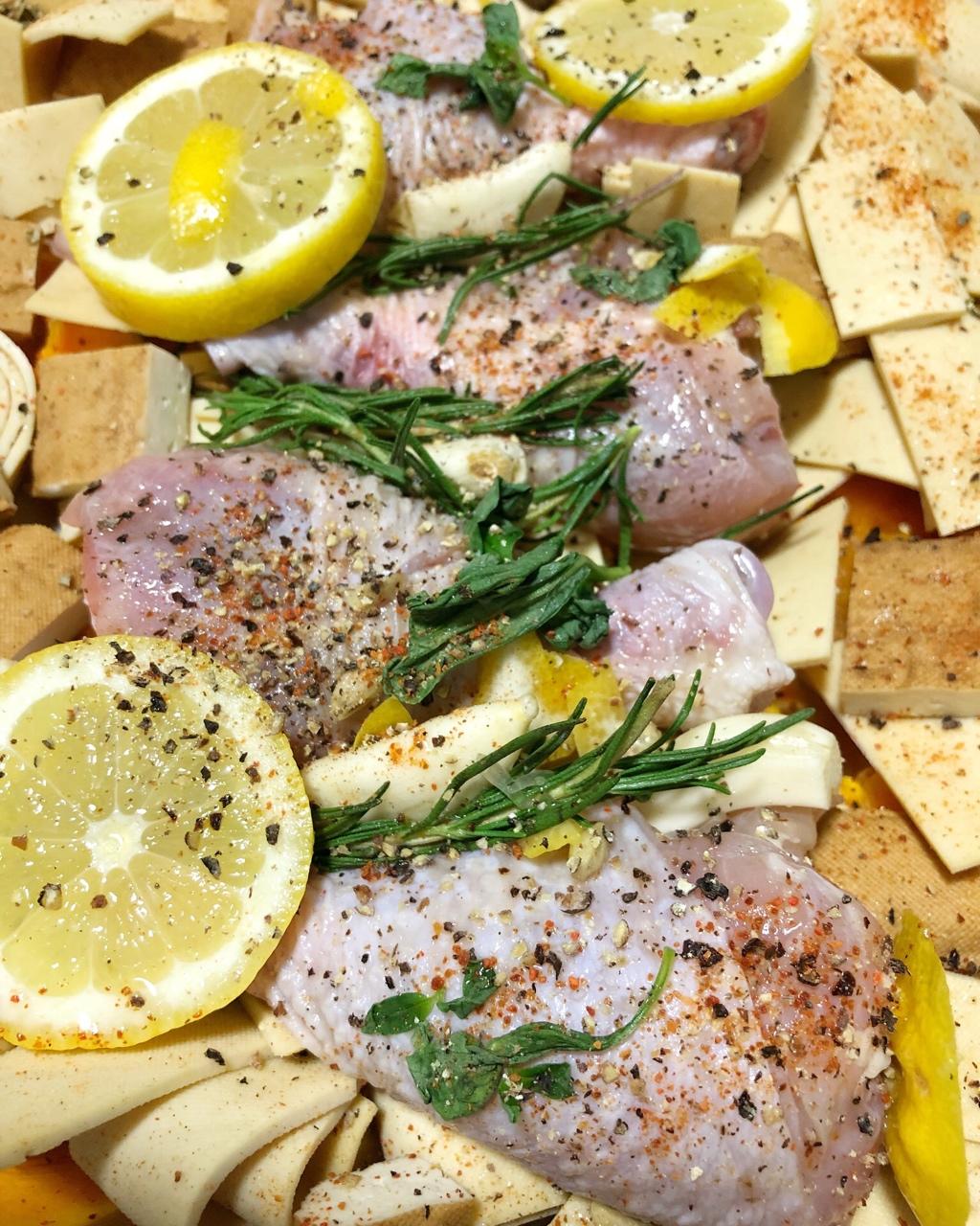 迷迭香柠檬烤鸡腿