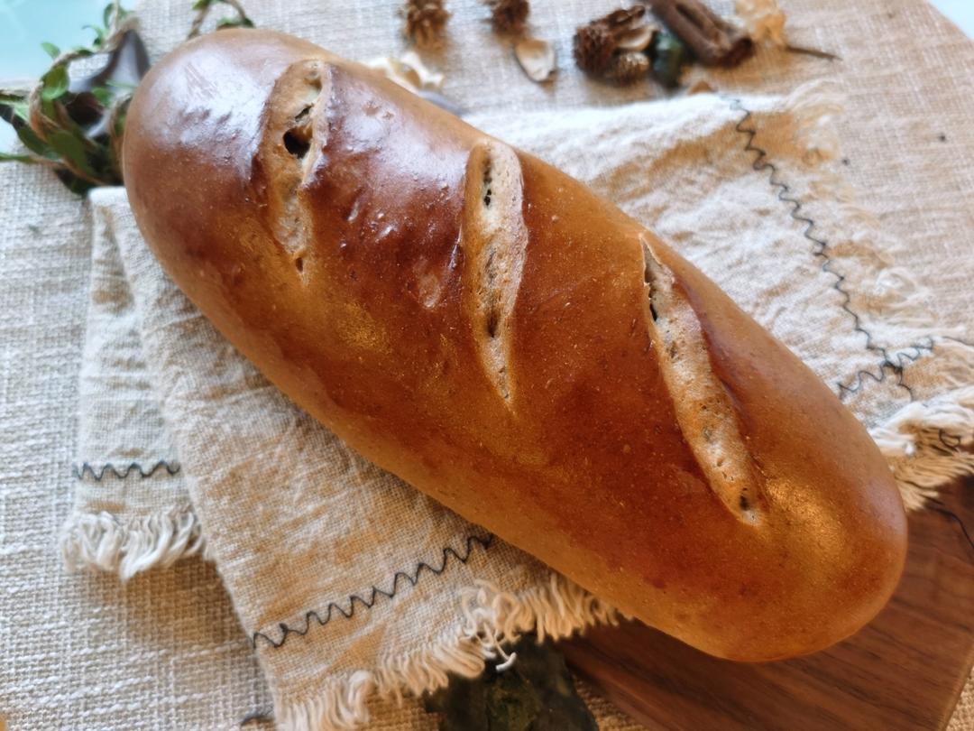非一般的黑啤酵种俄罗斯果仁大列巴Nut Bread(一次发酵）