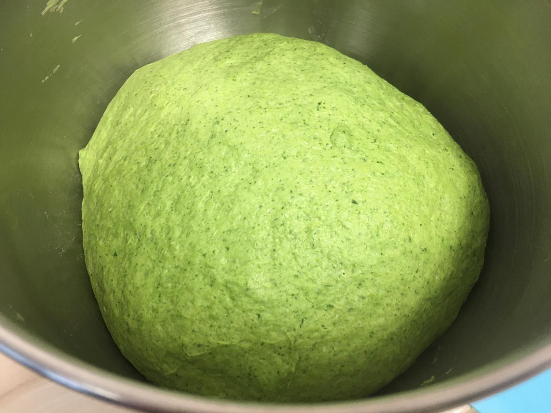 艾草馒头（青麦糕），面包机（或手揉）