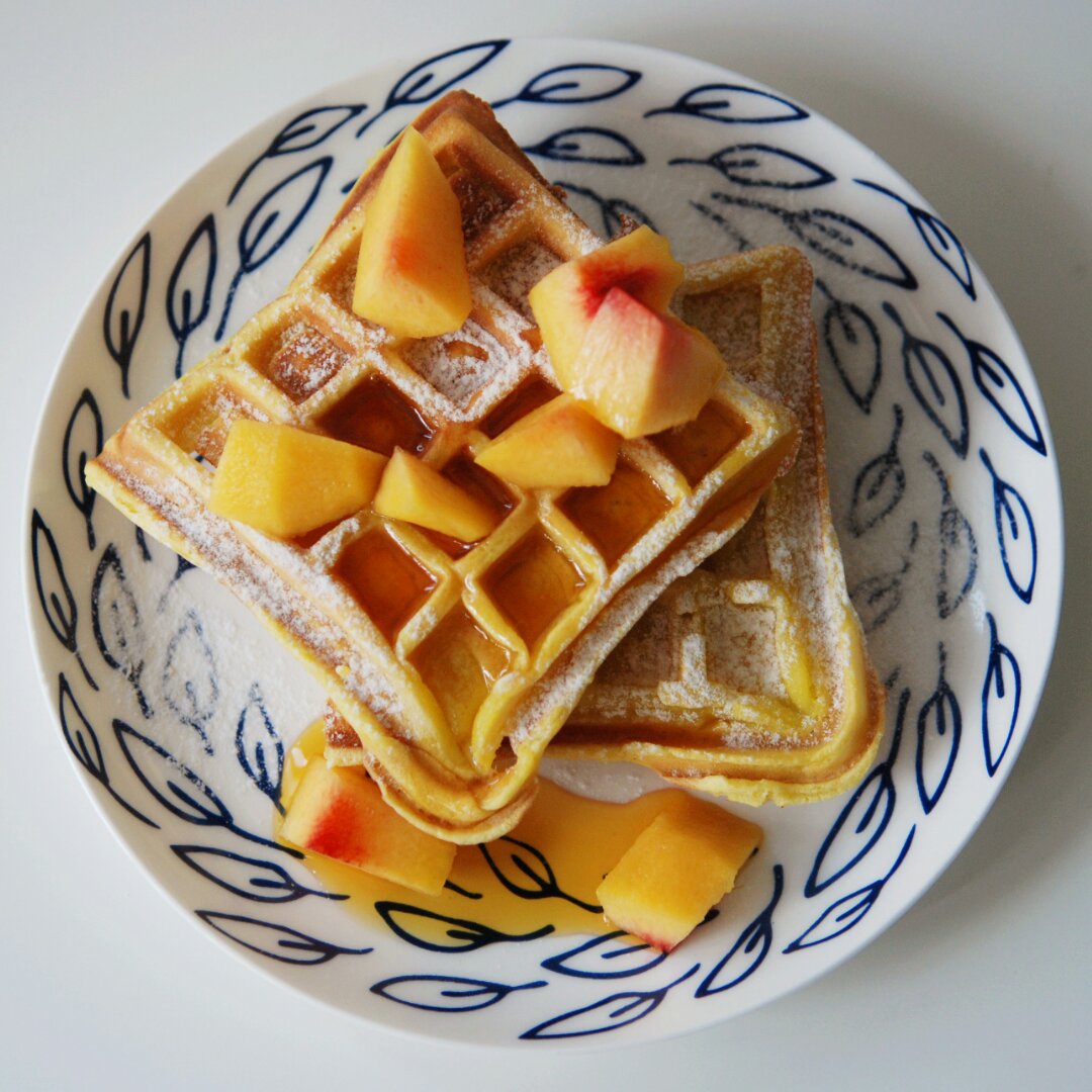 酸奶糯米华夫饼