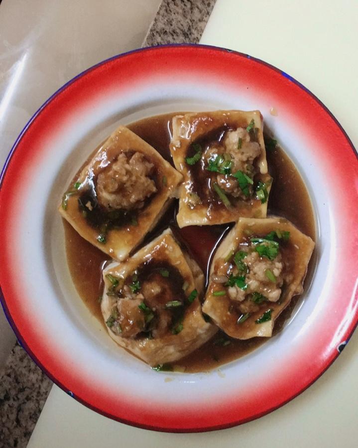 无油蒸酿豆腐